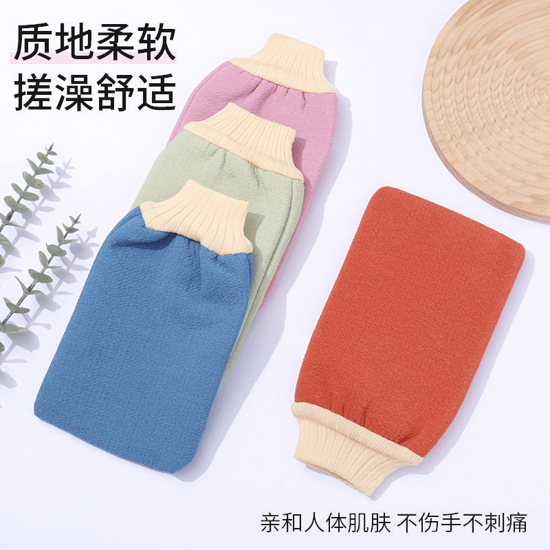Exfoliating Bath Glove - Painless Body Scrubber, Double-Sided, Thickened, Extra-Large