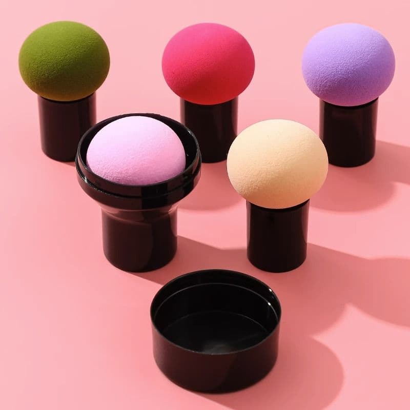 Mushroom Head Beauty Blender Sponge – Non-Absorbent, Wet/Dry Dual-Use for Foundation, BB Cream, Cushion
