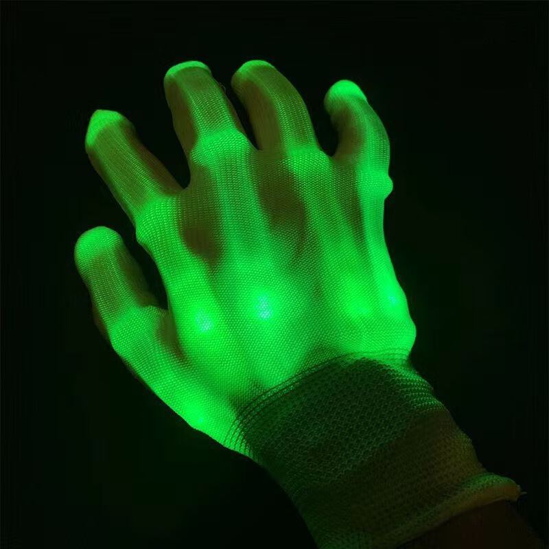 LED Light-Up Skeleton Gloves Halloween