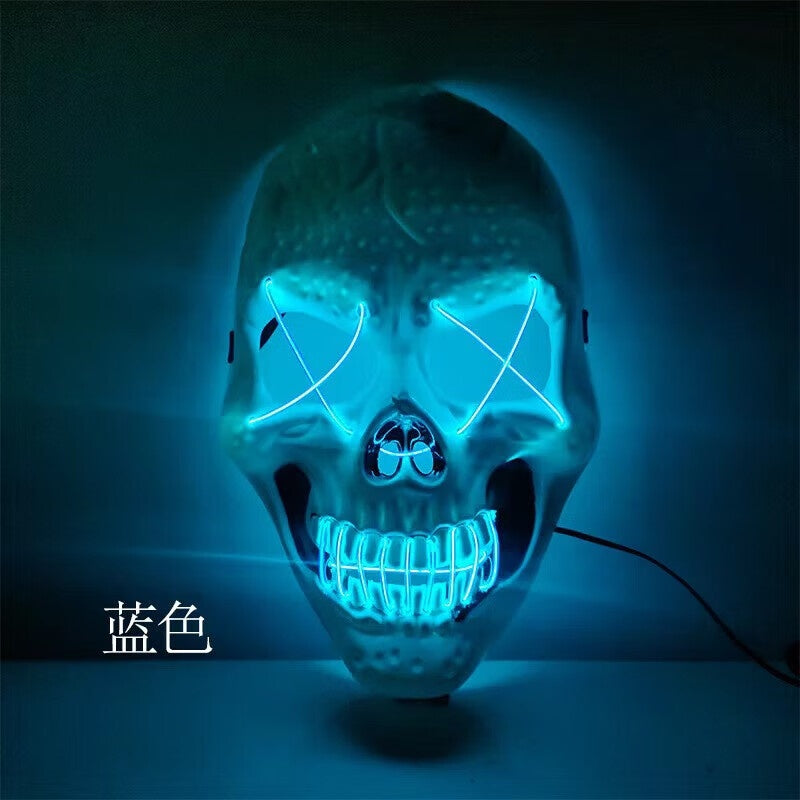 Halloween LED Light-Up Skull Mask