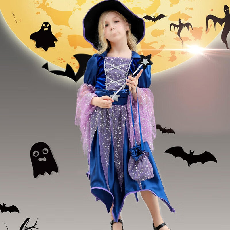 Halloween Witch Princess Dress for Girls