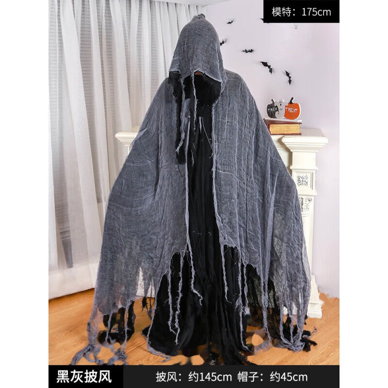 Halloween Tattered Red Cloak Cosplay Costume