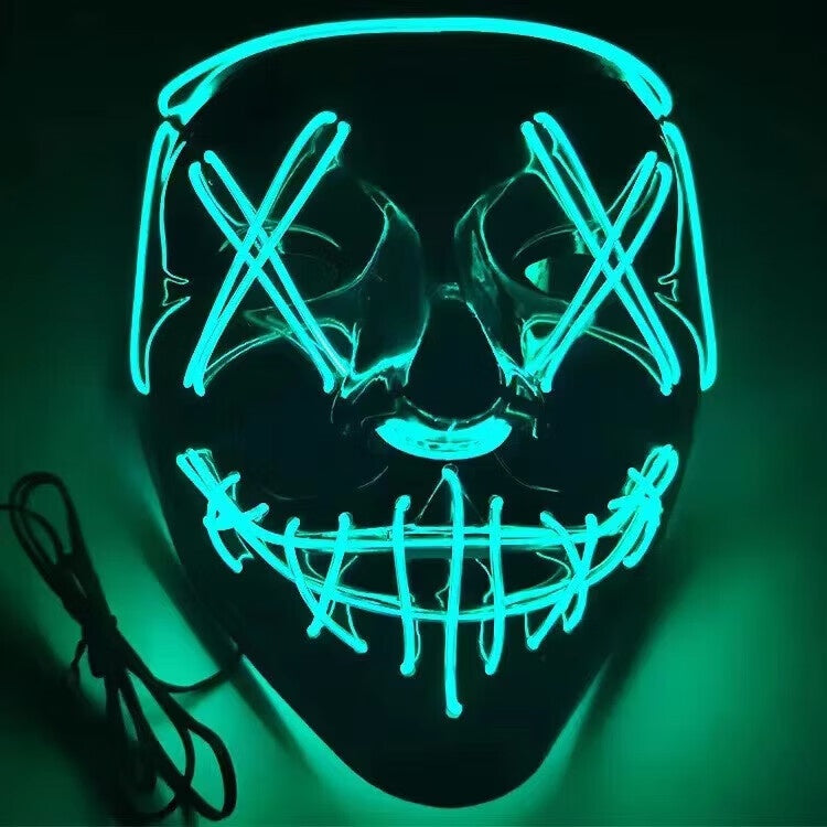 Halloween LED Light-Up Cyberpunk Mask