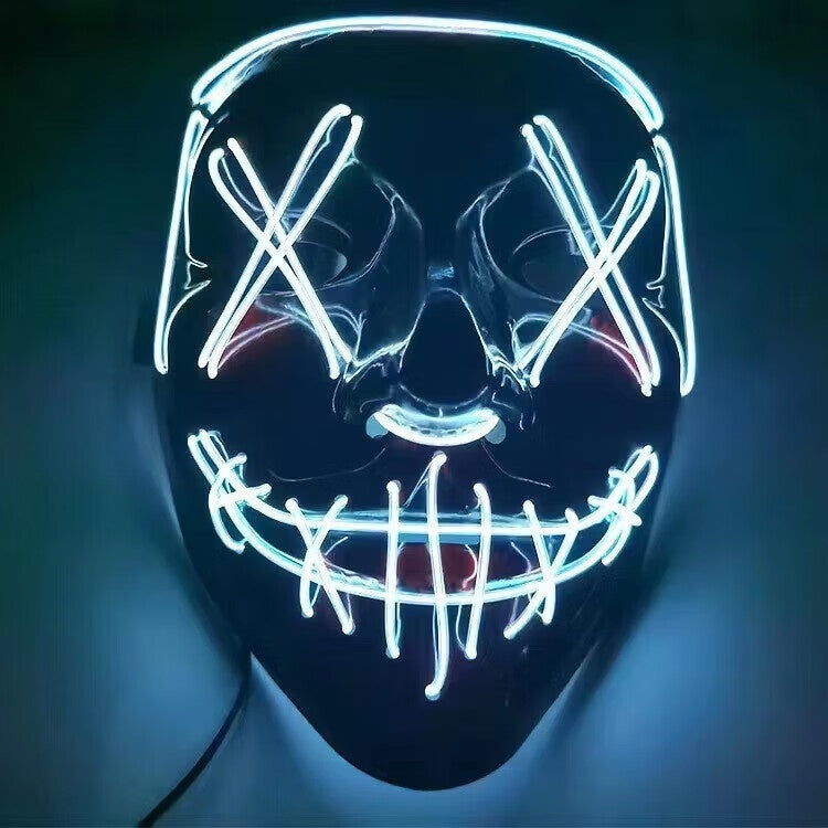 Halloween LED Light-Up Cyberpunk Mask