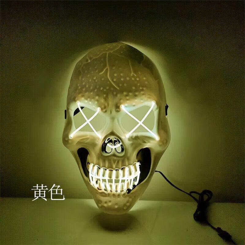 Halloween LED Light-Up Skull Mask