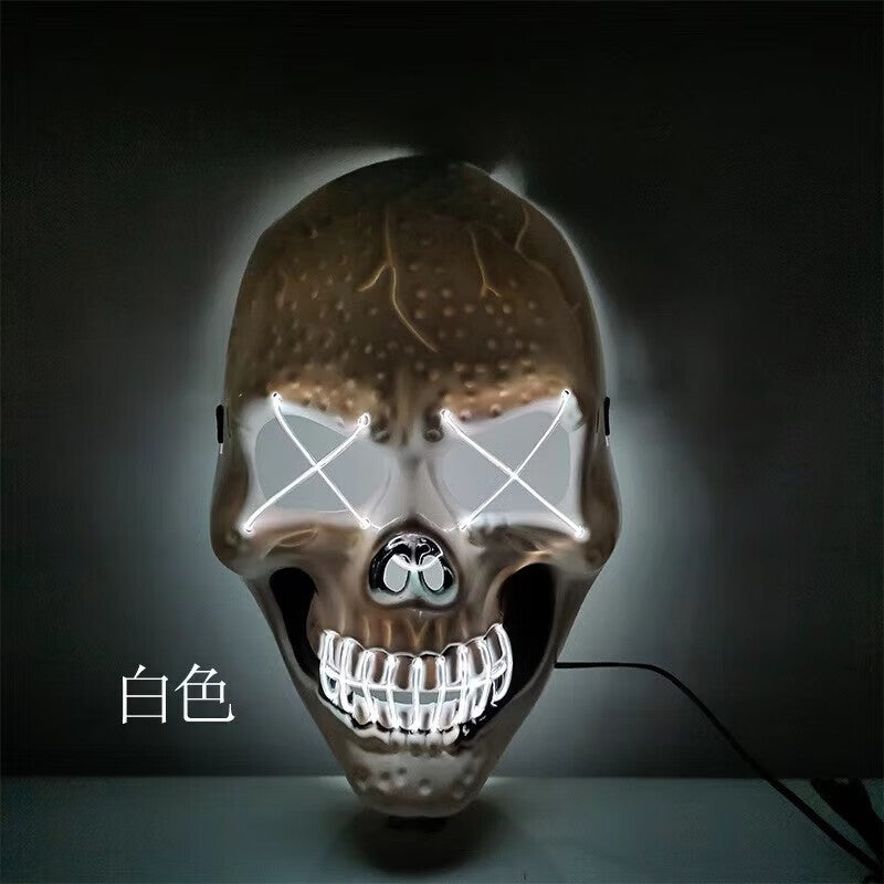Halloween LED Light-Up Skull Mask