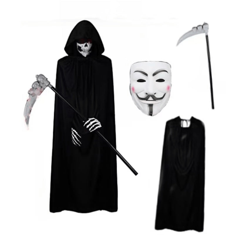 Halloween Wizard Hooded Cloak Cosplay Costume