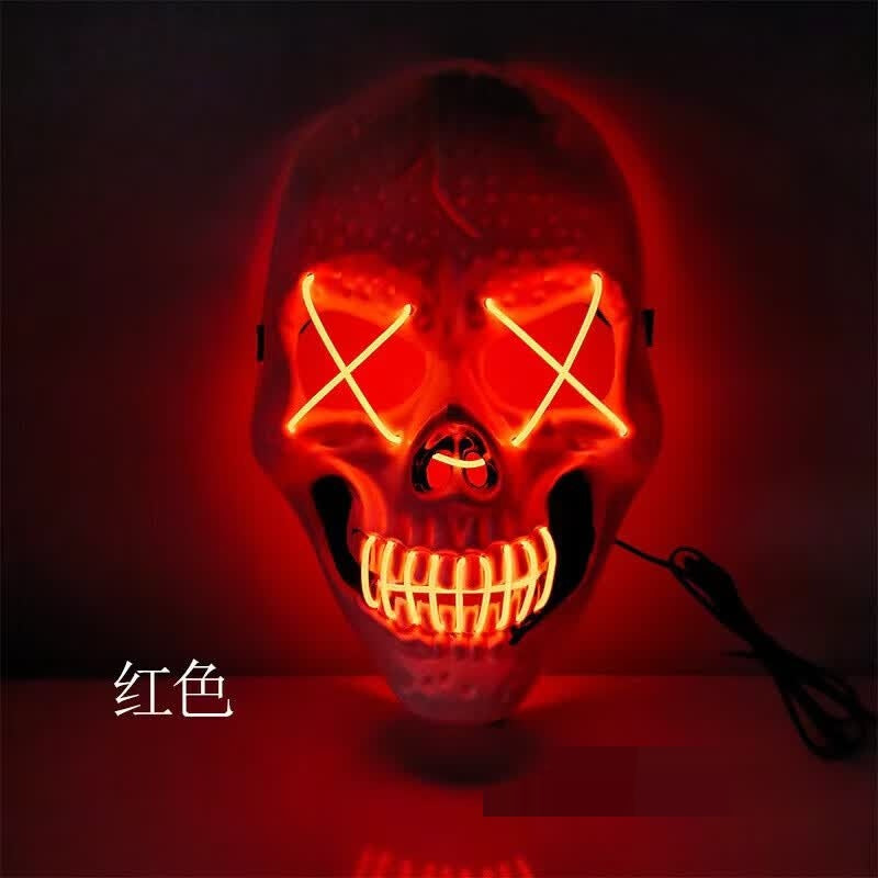 Halloween LED Light-Up Skull Mask