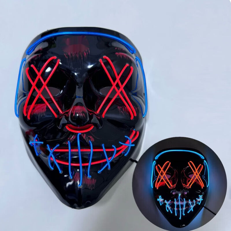 Halloween LED Light-Up Cyberpunk Mask