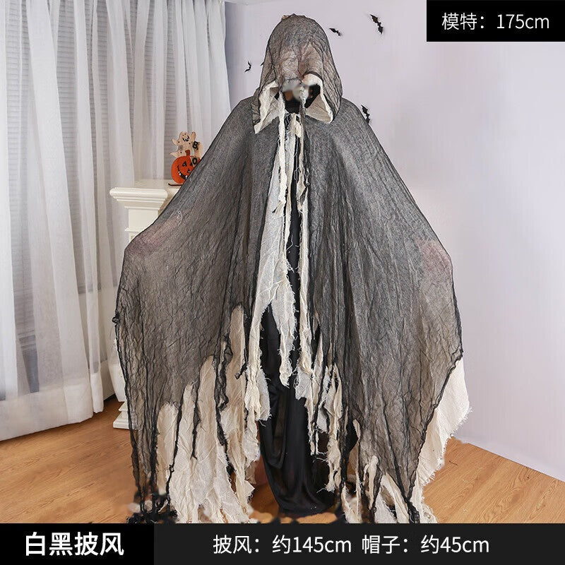 Halloween Tattered Red Cloak Cosplay Costume