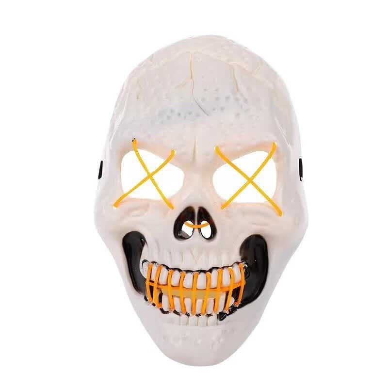 Halloween LED Light-Up Skull Mask