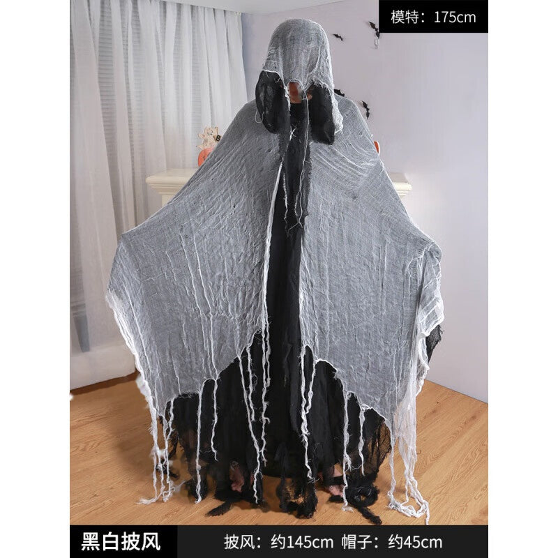 Halloween Tattered Red Cloak Cosplay Costume