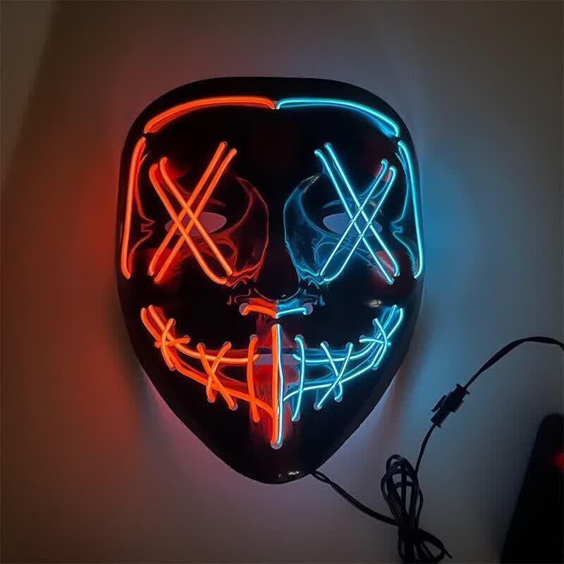 Halloween LED Light-Up Cyberpunk Mask