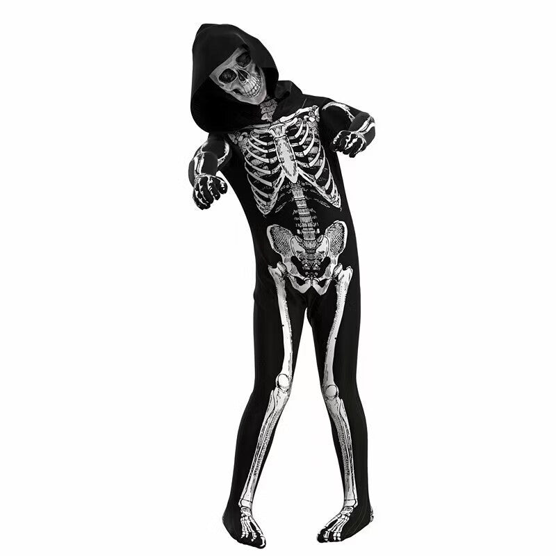 Kids Skeleton Bodysuit Halloween Costume