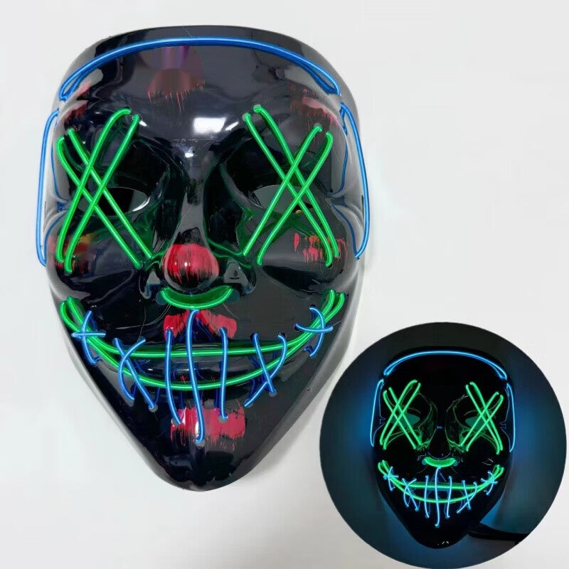 Halloween LED Light-Up Cyberpunk Mask