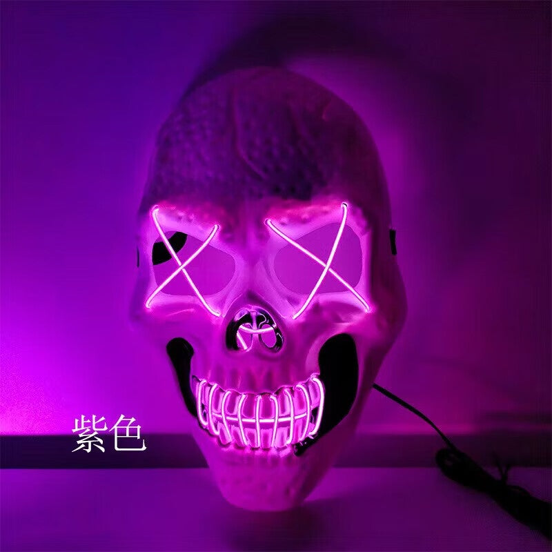 Halloween LED Light-Up Skull Mask