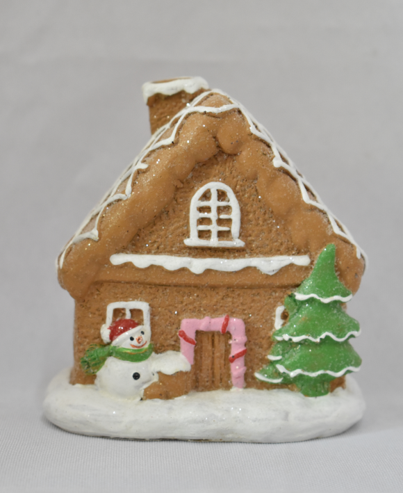 Small Snowman Gingerbread House