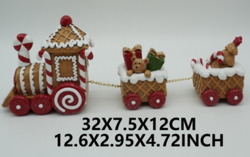 Three-Car Gingerbread Train