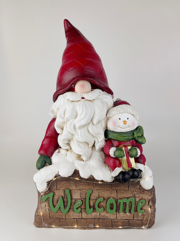 Welcome Sign Snowman Elder