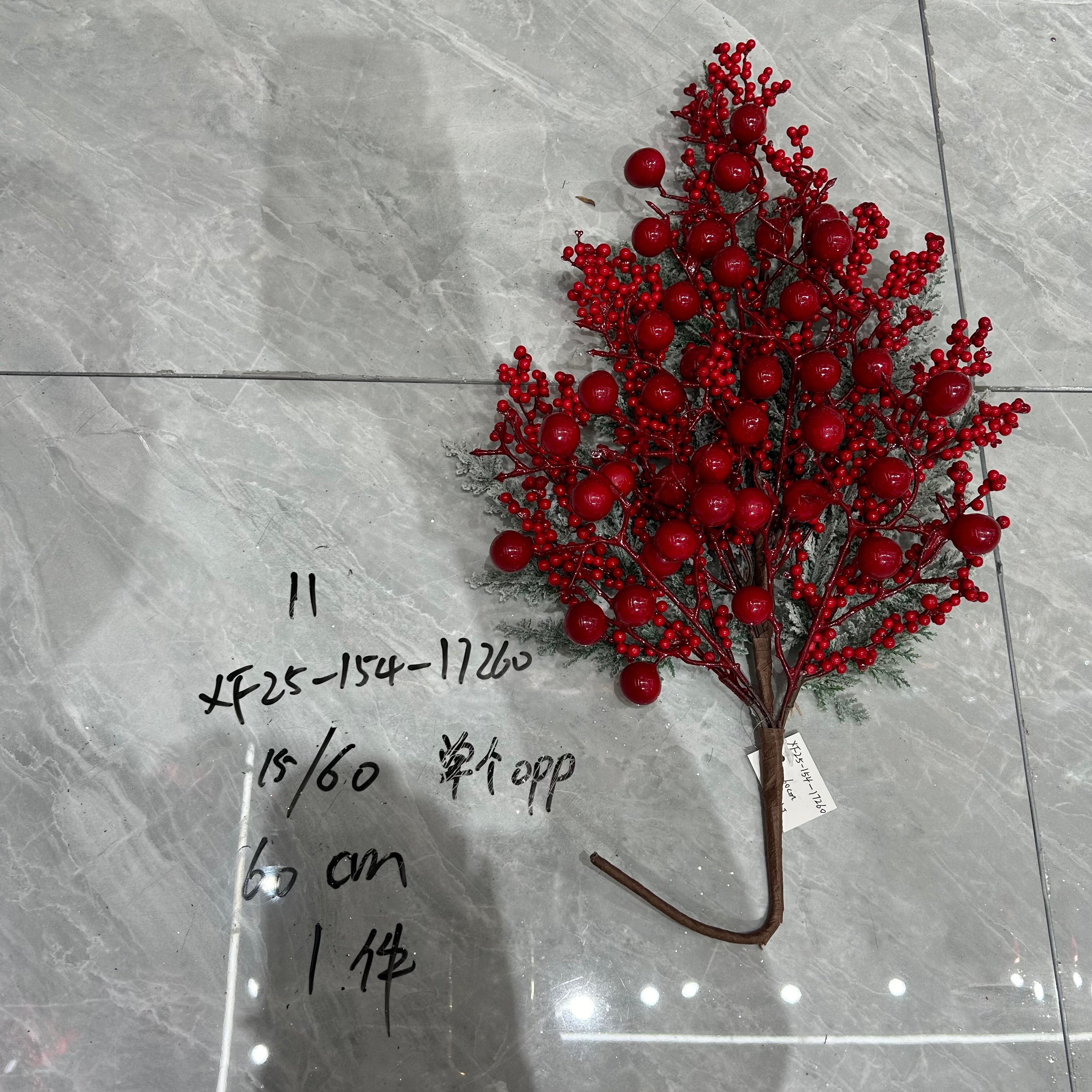 Christmas Large Red Berry Teardrop Ornament