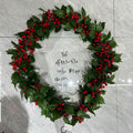 Poinsettia Red Berries Green Leaf Large Vine