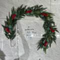 Poinsettia Red Beans Green Pine Vine