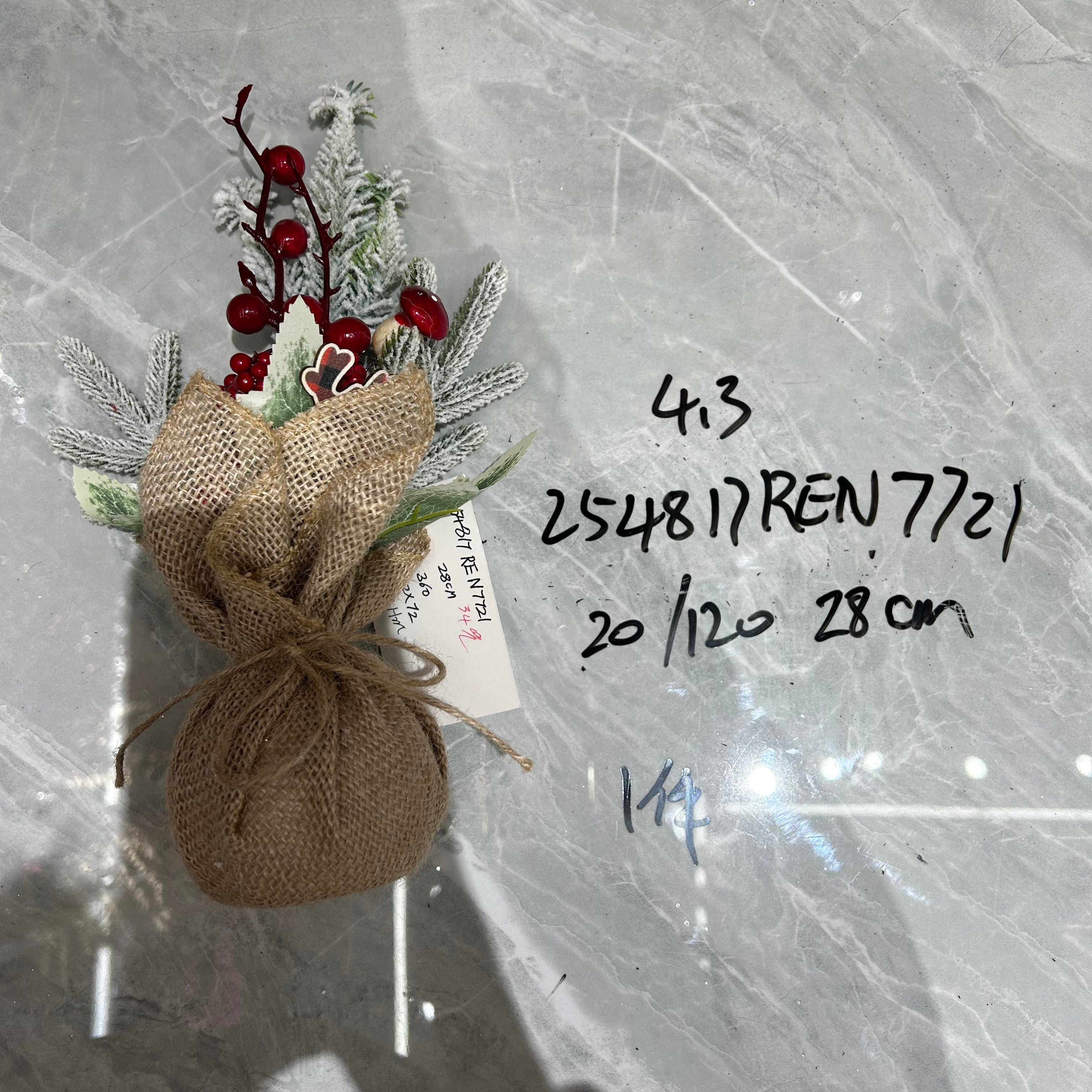 Christmas Red Berries with Deer Bunch