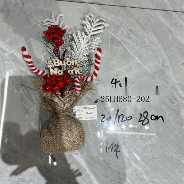 Christmas Red Berries with Pine Lollipop Bunch