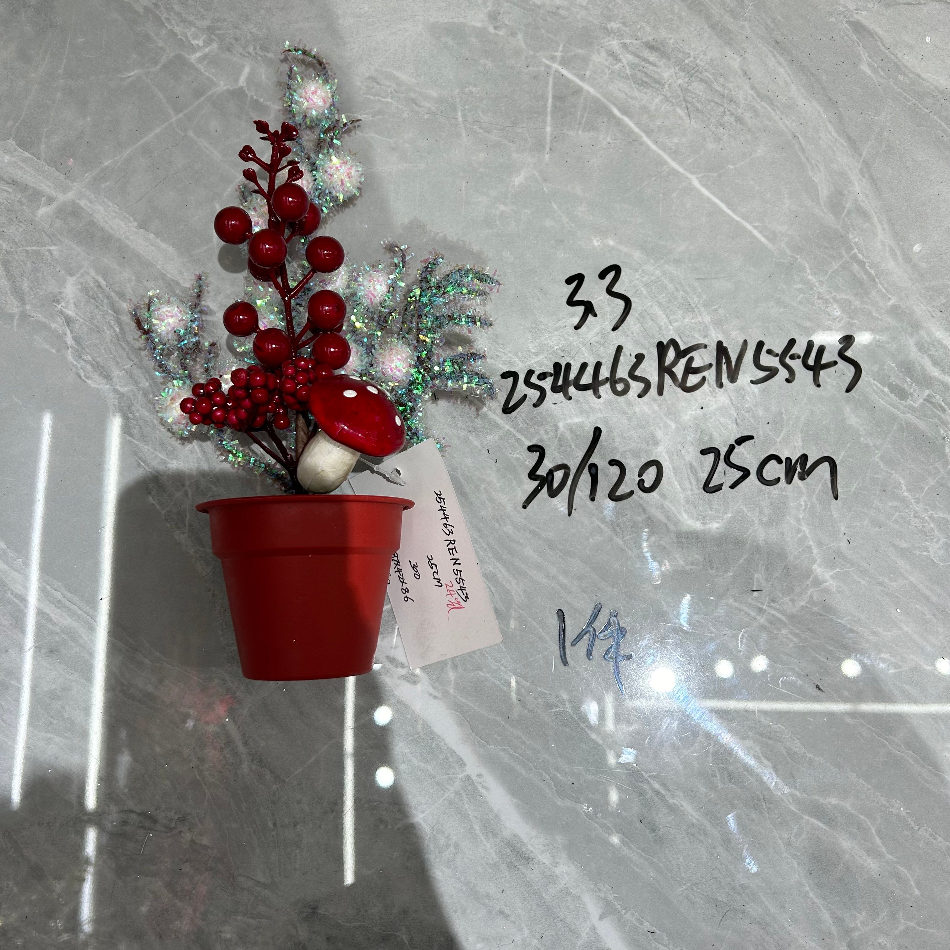 Christmas Red Berry Sequined Stand