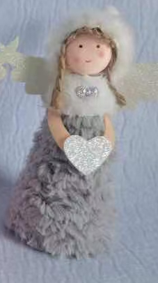 16*6 Standing Angel Christmas Tree Skirt Style 1