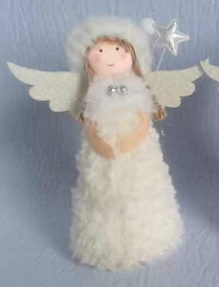 16*6 Standing Angel Christmas Tree Skirt Style 2