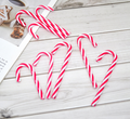 6PCS Red-White Candy Canes Ornaments