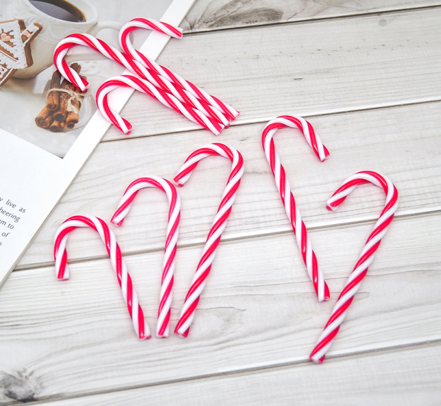 4PCS Red-White Candy Canes Ornaments