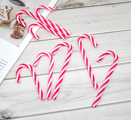 4PCS Red-White Candy Canes Ornaments