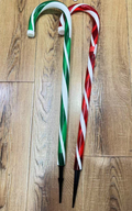2PCS Hollow Candy Canes, Red-Green-White, Red-White