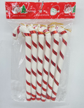 6PCS Plastic Candy Cane Ornaments