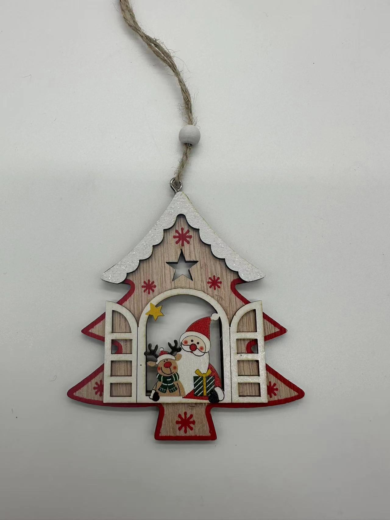 1PCS Wooden Hanging Ornament