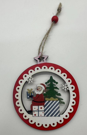 1PCS Wooden Hanging Ornament