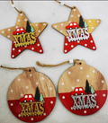 12PCS Wooden Ornaments