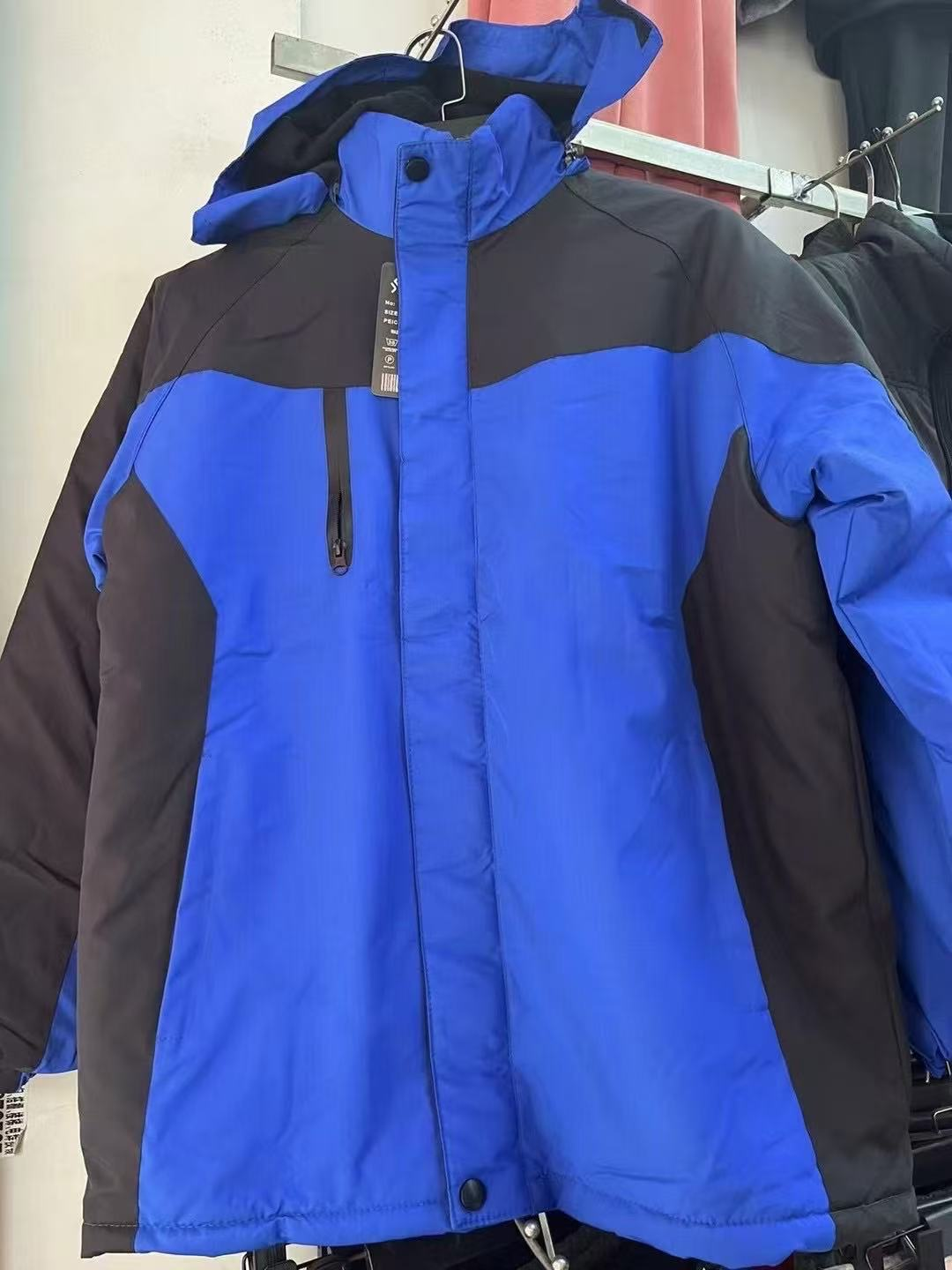 All-Weather Two-Tone Fleece-Lined Hooded Jacket
