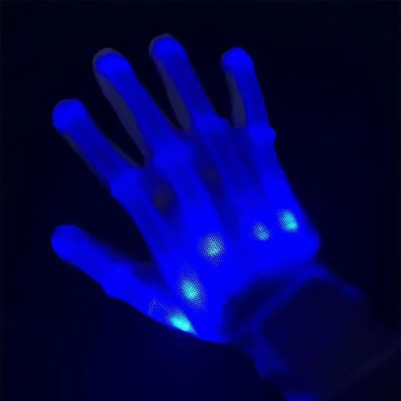 LED Light-Up Skeleton Gloves Halloween