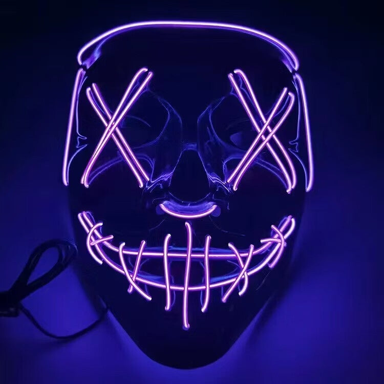 Halloween LED Light-Up Cyberpunk Mask