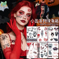 Halloween Clown Face Tattoo Stickers