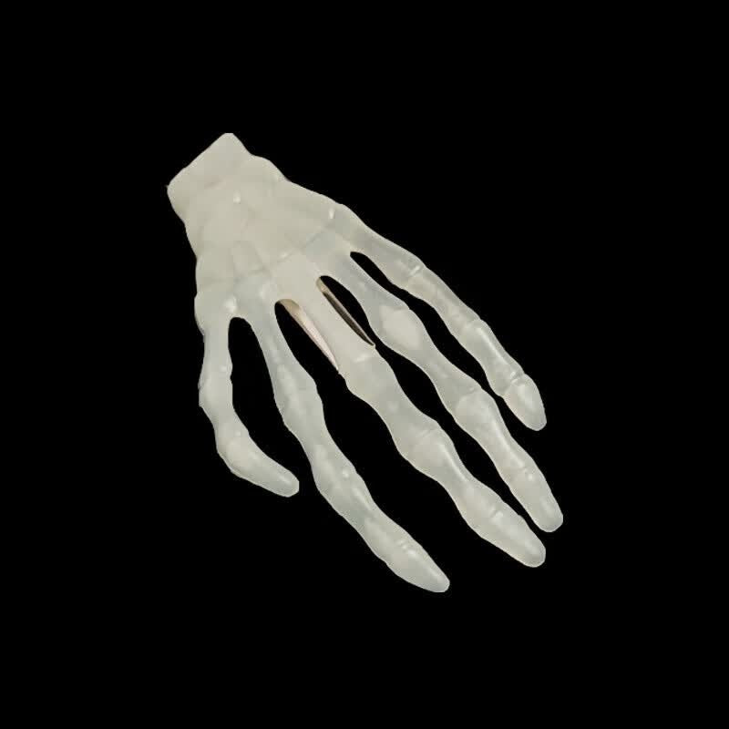 Halloween Glow-in-Dark Skeleton Hand Hair Clip