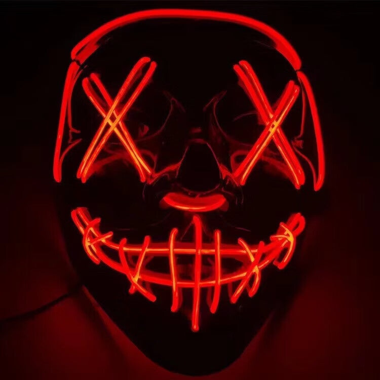 Halloween LED Light-Up Cyberpunk Mask