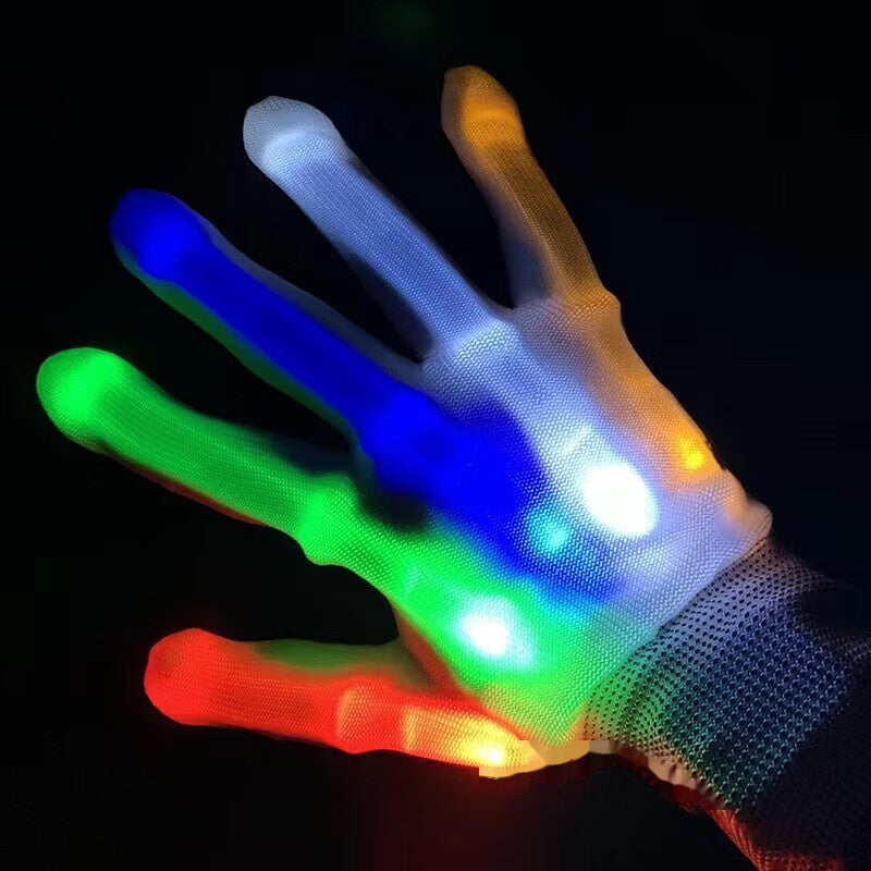LED Light-Up Skeleton Gloves Halloween